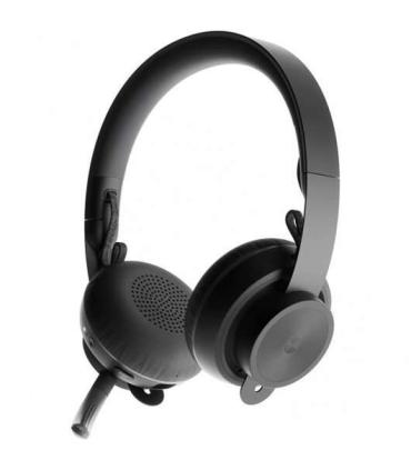 Logitech Zone Wireless MS Teams Auriculares Bluetooth con Microfono - Autonomia hasta 16h - Diadema Ajustable - Almohadillas Aco