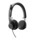 Logitech Zone Wired MS Teams Auriculares con Microfono Plegable USB-C - Diadema Ajustable - Almohadillas Acolchadas - Controles.
