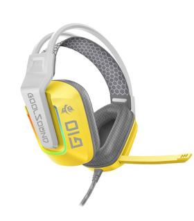 Coolsound Auricular Gaming G10 - Compatible con XBOX, PS5, PS4, Switch y PC - Color Amarillo