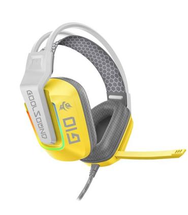 Coolsound Auricular Gaming G10 - Compatible con XBOX, PS5, PS4, Switch y PC - Color Amarillo