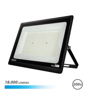 Elbat Foco LED Serie Super Slim 200W - 18000 Lumenes - 6500K Luz Fria - IP65 Para Uso en Exterior