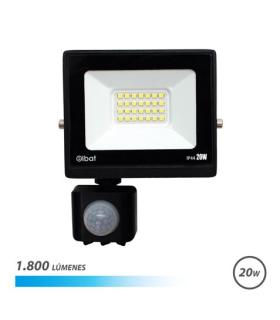 Elbat Serie Slim Foco LED 20W con Sensor de Movimiento - 1800 Lumenes - 6500K Luz Fria - IP44