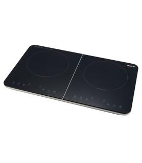 Muvip Cocina de Induccion Doble 3500W - 10 Niveles de Potencia - Temporizador - Control contra el Sobrecalentamiento - Bloqueo..