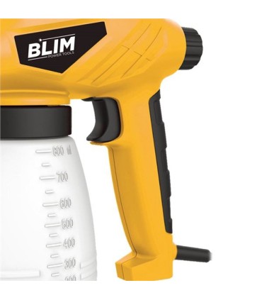 Blim Pistola para Pintar Electrica 120W - Deposito 800ml - Boquilla de 0,8mm - Maxima Viscosidad 80 din/sec - Manejo Sencillo