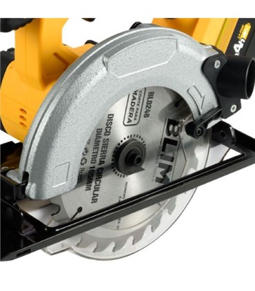 Blim Sierra Circular a Bateria 20V 4Ah 165mm - Velocidad 4000rpm - Base de Aluminio y Guia de 1 Pieza - Agarre Ergonomico - Luz.