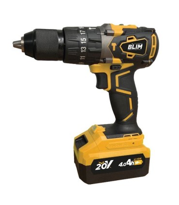 Blim Pack Radial a Bateria 20V 4Ah Velocidad 8500rpm Diametro Disco 115mm + Taladro Percutor 20V 4Ah Par Maximo 68Nm Velocidades