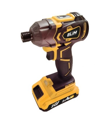 Blim Atornillador de Impacto a Bateria 20V 2Ah - Incluye 2 Baterias - 190Nm Par Maximo - 2 Velocidades 0-1000/0-2800rpm - Color.