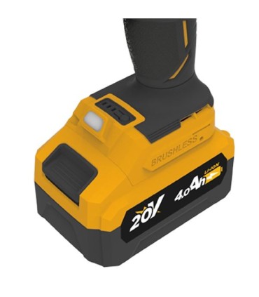 Blim Llave Impacto S/Carbones 850Nm - 20V - Bateria 4Ah - Color Amarillo