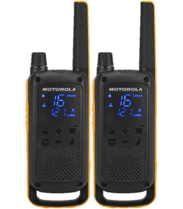 Motorola TLKR T82 Extreme Pack 2 Walkie Talkies - 16 Canales PMR446 y 121 Codigos - Alcance de hasta 10km en Campo Abierto - Aut