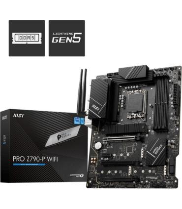MSI Placa Base PRO Z790-P WIFI Intel 1700 4xDDR5-SDRAM - HDMI, DP, M.2, USB3.2, USB-C, ATX