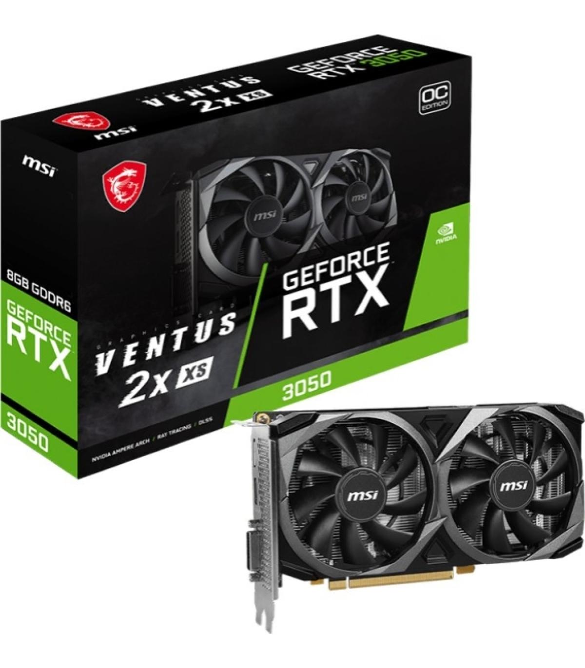 MSI GeForce RTX 3050 Tarjeta Grafica VENTUS 2X XS OC 8GB GDDR6
