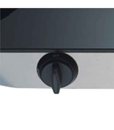 Muvip Cocina de Gas Inox 2 Fuegos - Cristal Templado - Encendido Piezoelectrico - Quemador de Hierro Fundido Desmontable