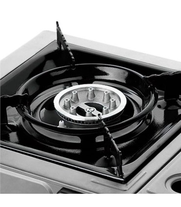 Muvip Cocina de Gas Portatil 1 Fuego con Adaptador de Botella Externa - Encendido Automatico - Quemador de Aluminio - Valvula Do