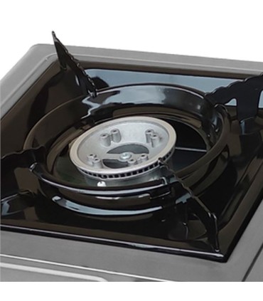 Muvip Cocina de Gas Portatil 1 Fuego - Encendido Automatico - Quemador de Aluminio - Valvula Doble Sellado - Maleta de Transport