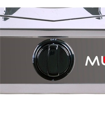Muvip Serie Strong Cocina de Gas Inox 1 Fuego - Encendido Piezoelectrico - Quemador de Hierro Fundido Desmontable