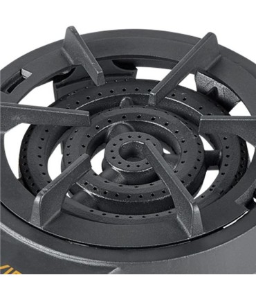 Muvip Fogon de Gas con 3 Distribuidores de Fuego - Llaves de Gas Independientes - 9kw de Potencia - Material: Hierro Fundido