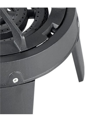 Muvip Fogon de Gas con 3 Distribuidores de Fuego - Llaves de Gas Independientes - 9kw de Potencia - Material: Hierro Fundido