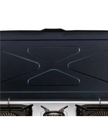 Muvip Parrilla de Acero Inoxidable - Quemador de Hierro Fundido - Quemadores desmontables - Base Antideslizante - Dimensiones..