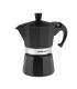 Orbegozo KFN 310 Cafetera de Aluminio Negra - Prepara 3 Tazas de Cafe en Segundos - Mango Ergonomico para Mayor Seguridad - Valv