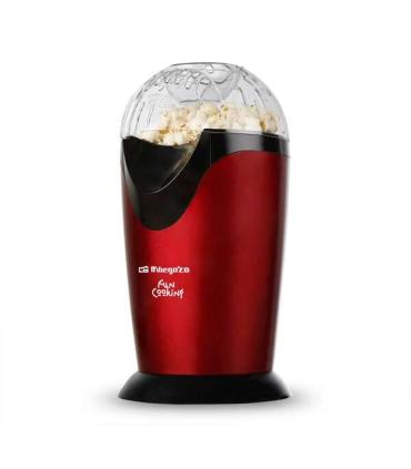 Orbegozo PA 4300 Palomitero Portatil - Potencia 1000W - Rojo Metalizado - sin Aceite - Facil Limpieza - Recetas de Sabores