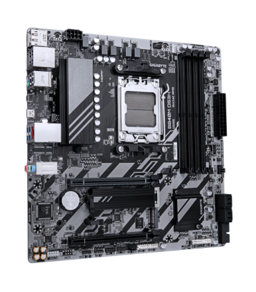 GIGABYTE B840M DS3H Placa base - Procesadores AMD Ryzen 9000, VRM de 8+2+2 fases, hasta 8200 MHz DDR5, 2xPCIe 4.0 M.2, LAN 2.5Gb
