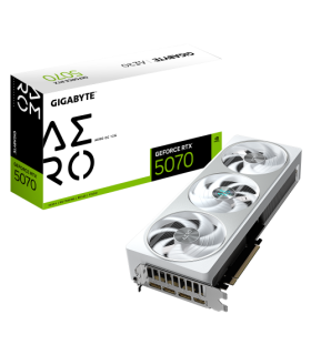 GIGABYTE GeForce RTX 5070 AERO OC 12G Tarjeta Gráfica - 12GB GDDR7, 192 bits, PCI-E 5.0, XXXX MHz Core Clock, 3 x DP 2.1a, 1 x..