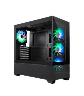 Coolbox GA250 Vision Caja Torre ATX, Micro ATX, Mini-ITX - Frontal y Lateral Cristal Templado - Tamaño HDD 2.5", 3.5" - USB-A 3.