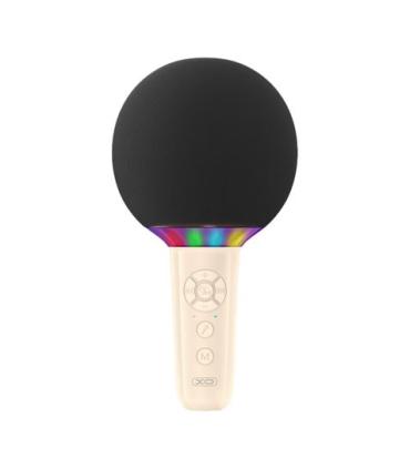 XO BE50 Microfono Inalambrico - Karaoke - 5W - Bluetooth 5.3 - Iluminacion LED - Autonomia Máxima 3h - Color Beige