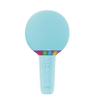 XO BE50 Microfono Inalambrico - Karaoke - 5W - Bluetooth 5.3 - Iluminacion LED - Autonomia Máxima 3h - Color Azul