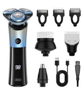 XO CF32 Afeitadora Electrica Recargable - IPX6 - 10 Accesorios - Autonomia hasta 1h - Color Negro