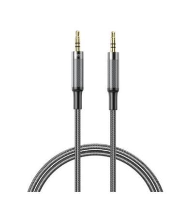XO NBR279C Cable Audio Jack 3.5mm Macho a Jack 3.5mm Macho - 1m - Trenzado - Color Negro