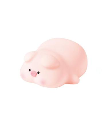 XO OZ09 Lampara de Noche Soft Pig - Tacto Suave - 2 Intensidades de Luz