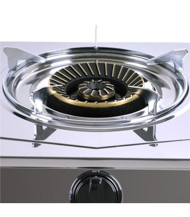 Muvip Serie Strong Cocina de Gas Inox 3 Fuegos - Encendido Piezoelectrico - Quemador de Hierro Fundido Desmontable