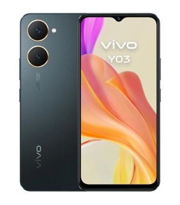 Vivo Y03 Smartphone Pantalla 6.56" - 4GB - 128GB - Camara 13Mp - Bateria 5000mAh - Admite Carga de 15W - Color Negro