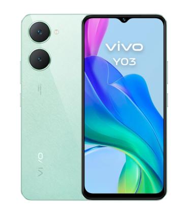Vivo Y03 Smartphone Pantalla 6.56" - 4GB - 128GB - Camara 13Mp - Bateria 5000mAh - Admite Carga de 15W - Color Verde