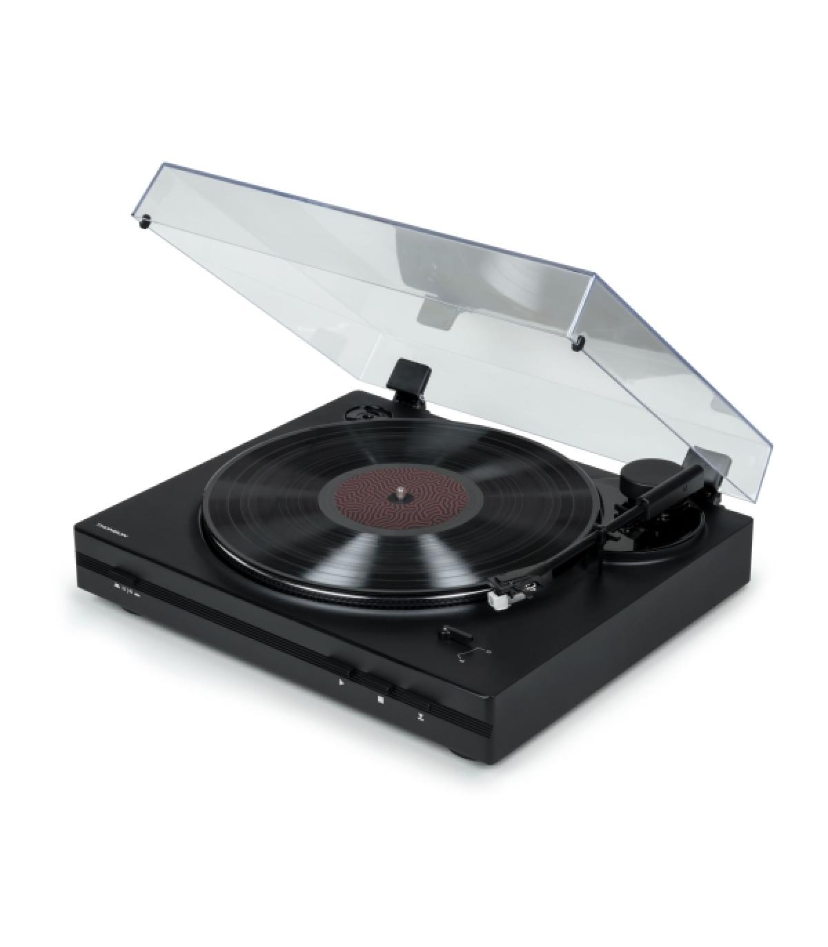 Thomson TT350 Giradiscos Preamplificado - Funcion Parada Automatica - Color Negro