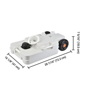 Muvip Carro Portatil para Acampadas - Material de Polietileno de Alta Calidad - Capacidad de 30 Litros - Compatible con Inodoros