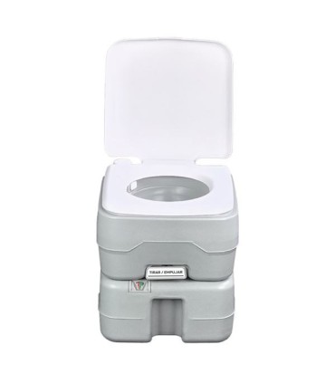 Muvip Inodoro Quimico Portatil 15 Litros con Nivel - Color Blanco