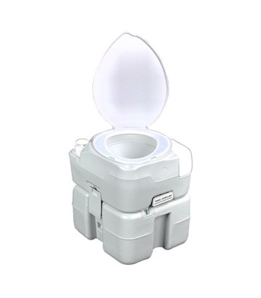 Muvip Inodoro Quimico Portatil 20 Litros Diagonal con Nivel - Color Blanco