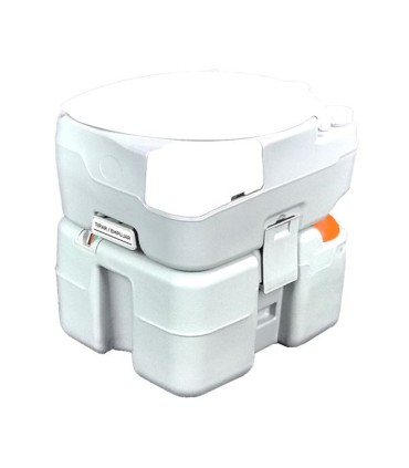 Muvip Inodoro Quimico Portatil 20 Litros Diagonal con Nivel - Color Blanco