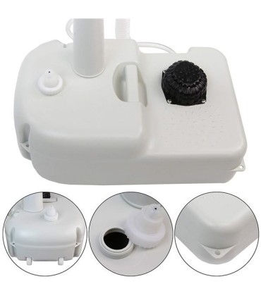Muvip Lavabo Portatil con Deposito de 17L - Deposito de Jabon 3L - Bomba de Pie con Fuelle - Incorpora Colgador para Toalla