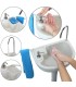 Muvip Lavabo Portatil con Deposito de 17L - Deposito de Jabon 3L - Bomba de Pie con Fuelle - Incorpora Colgador para Toalla
