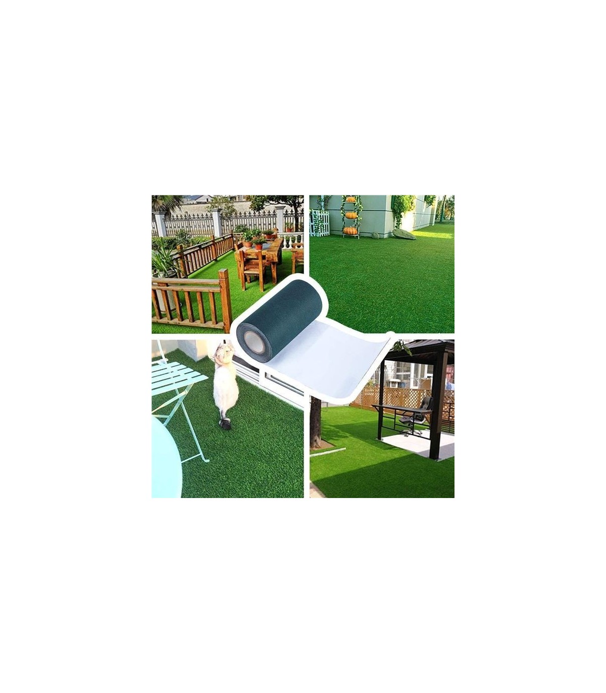 Sungarden Cinta Union Adhesiva para Instalacion Cesped Artificial 0.15x10m - Color Verde