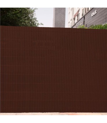 SunGarden Cañizo Plastico Doble Cara 1x3m - Color Marron Oscuro
