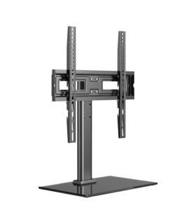 Unykach Soporte de Mesa para TV de 23"-60" - Base de Vidrio Templado - Peso Max 40Kg - VESA 400x400mm - Color Negro
