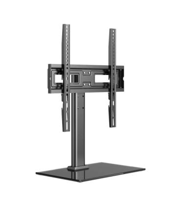 Unykach Soporte de Mesa para TV de 23"-60" - Base de Vidrio Templado - Peso Max 40Kg - VESA 400x400mm - Color Negro