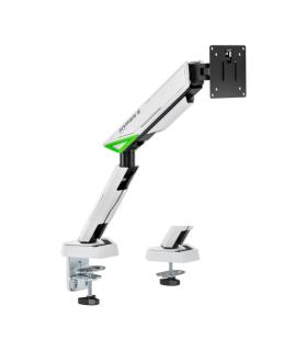 Aisens Soporte de Mesa Gaming Contrapeso Giratorio e Inclinable Para Monitor-TV 16kg - 3 Pivotes - 1 Brazo- 17"-49" - Color Blan