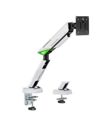 Aisens Soporte de Mesa Gaming Contrapeso Giratorio e Inclinable Para Monitor-TV 16kg - 3 Pivotes - 1 Brazo- 17"-49" - Color Blan