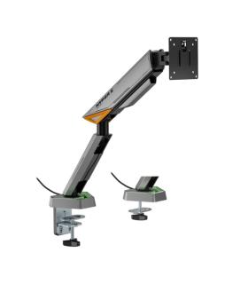 Aisens Soporte de Mesa RGB Gaming Contrapeso Giratorio e Inclinable Para Monitor-TV 16kg -3 Pivotes - 1 Brazo - 17"-49" - Color.