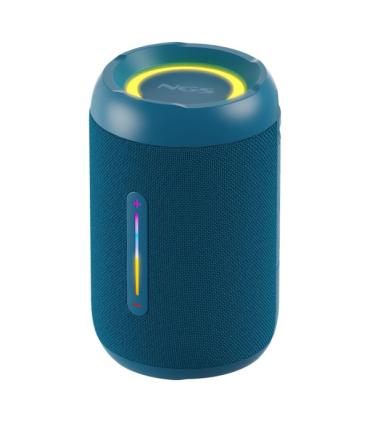 NGS Roller Furia 2 Tiny Altavoz Bluetooth 20W TWS - Iluminacion LED - Autonomia hasta 7h - Resistencia al Agua IPX7 - Color Azul